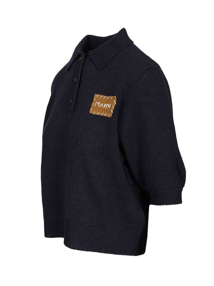 Marni Cashmere Polo Sweater Polo shirt - Blue | d6f78018c4e222b08d59293da37ad7a1cfe62b7c