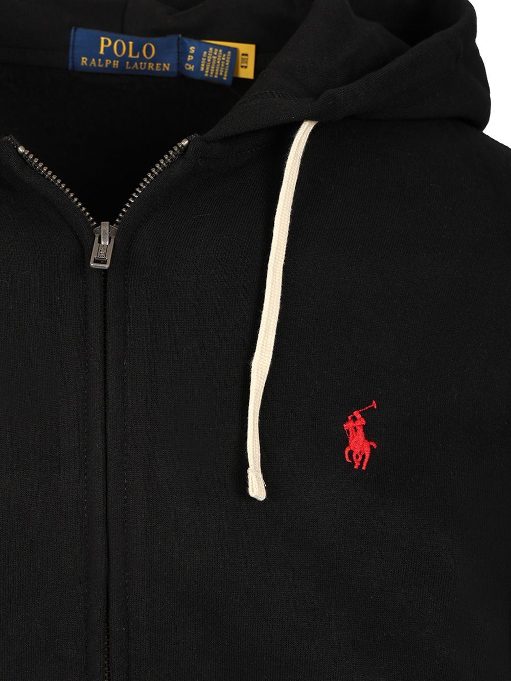 Polo Ralph Lauren Cotton Blend Hoodie Sweatshirts - Black | 30122728da34a83463952f686a28b0e4d3b81d0c