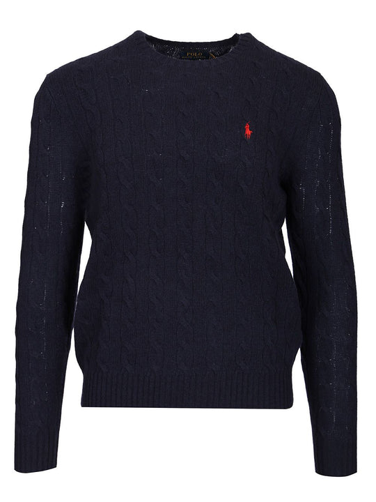 Cable Knit Sweater Knitwear Blue