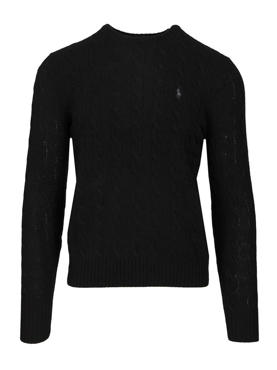 Cable Knit Sweater Knitwear Black