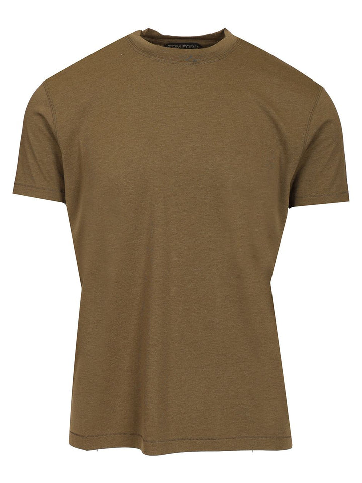 Tom Ford Crew Neck T-Shirt - Green | 726cc24e385311fdc08b200f8f21102f53a669e1