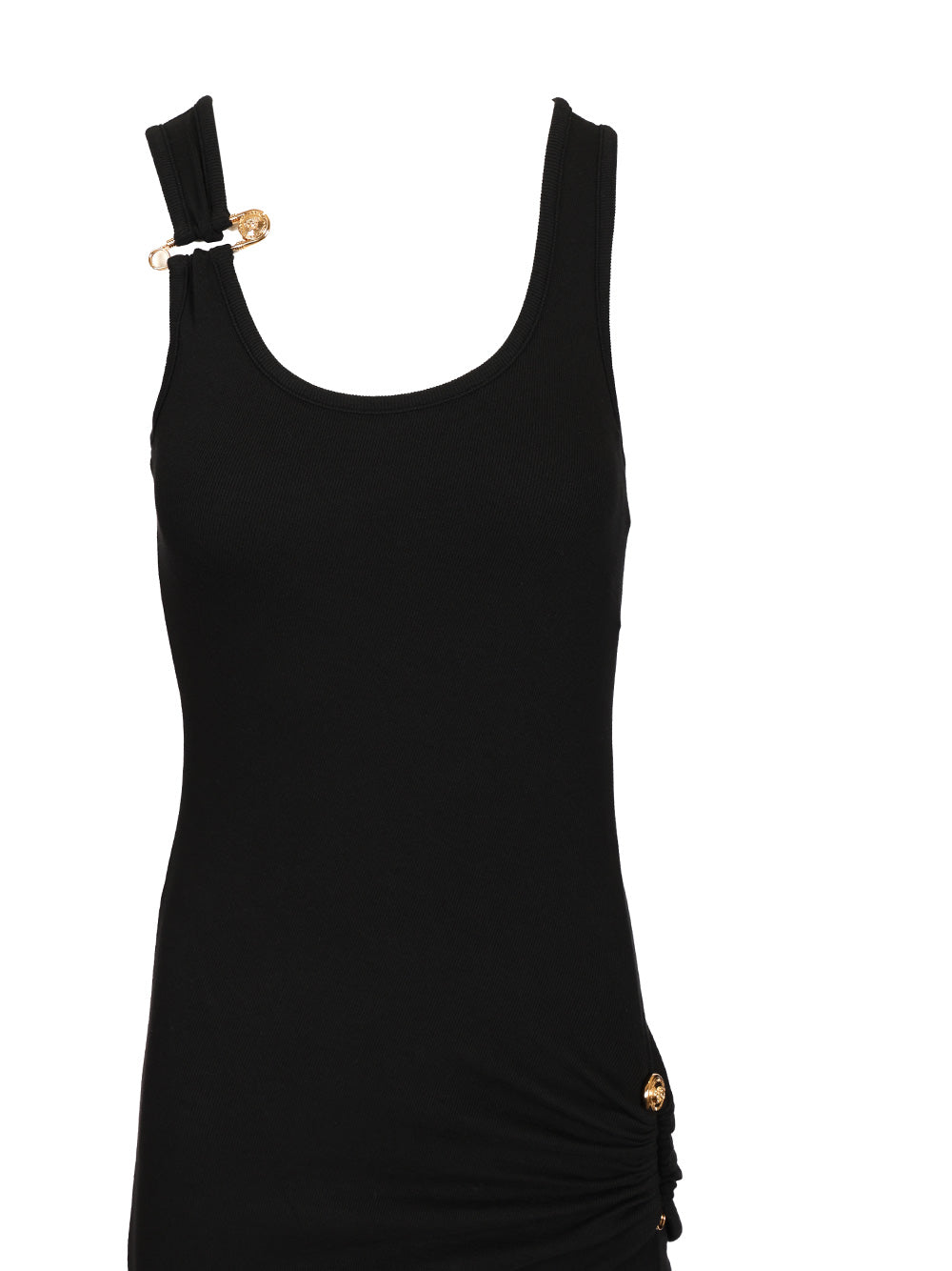 Versace Safety Pin Dresses - Black | 11b9cf803aa0db7b4564cc42e7a1fec0ec18c324
