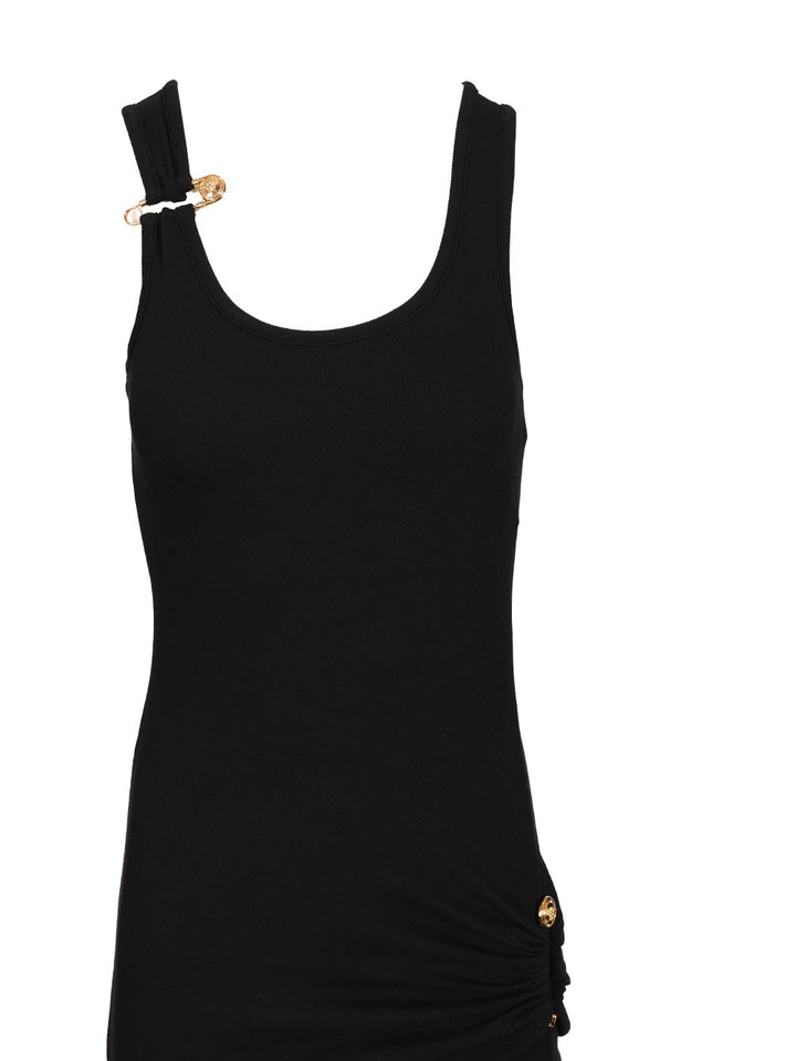 Versace Safety Pin Dresses - Black | 11b9cf803aa0db7b4564cc42e7a1fec0ec18c324