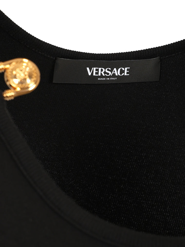 Versace Safety Pin Dresses - Black | 00287948b60e9ac27bedca94ed398a9849e5d7fb