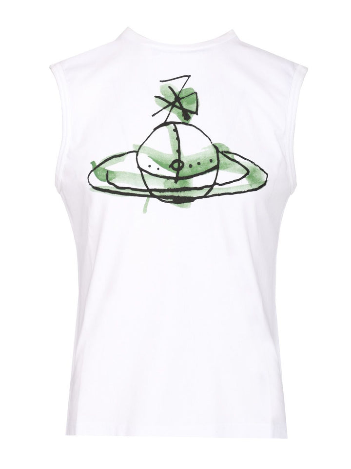 Vivienne Westwood Sleeveless T-Shirt - White | ac4efec55de42f4f950ee321894ea2e5a6b64505