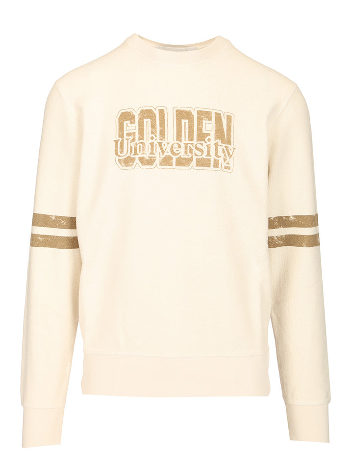 Golden Goose Deluxe Brand Cotton Sweatshirt Sweatshirts - Beige | f5bc01d9a4fd22a4b02e2dbdb042f7f23638998d