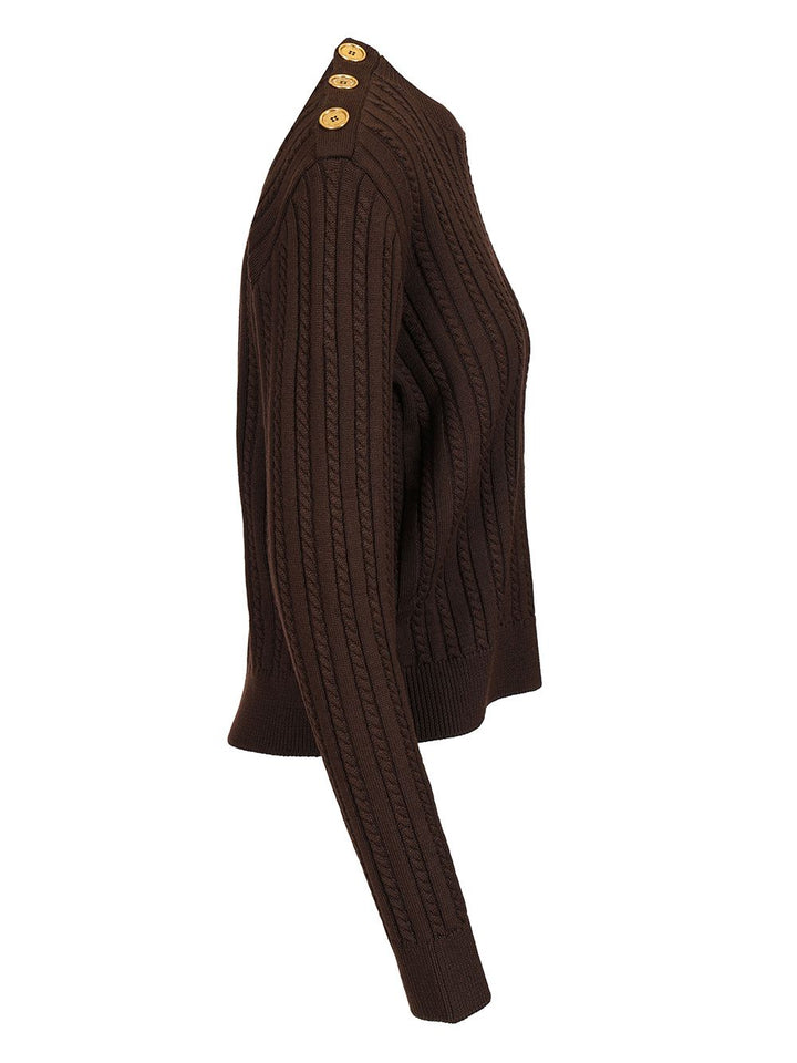 Golden Goose Deluxe Brand Cable-Knit Sweater Knitwear - Brown | 04b93849c4cc38524ca92ce724de6b85093e417e
