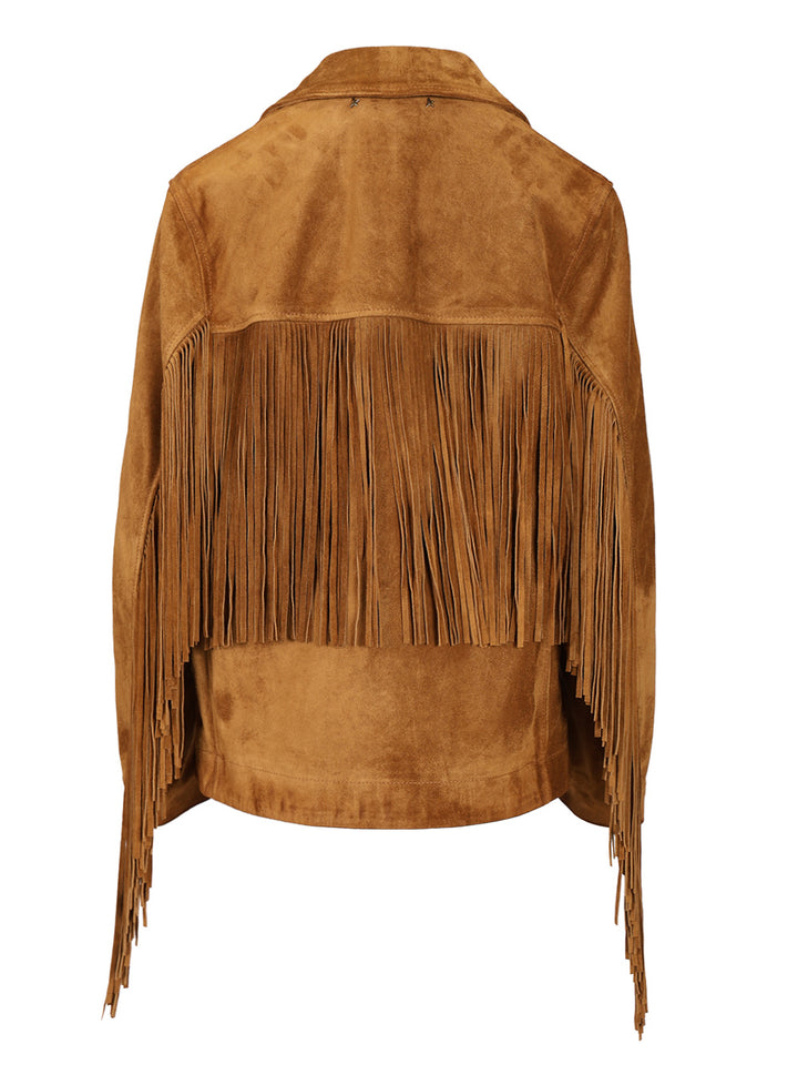 Golden Goose Deluxe Brand Suede Jacket With Fringes Jackets - Brown | a6e43d42b1eb810ac0d1758b31f4d52a0f9b065a