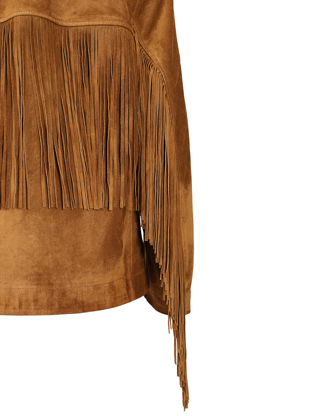 Golden Goose Deluxe Brand Suede Jacket With Fringes Jackets - Brown | 3f5f095fea8fab405fc93cc654f5fd9ce86e2a60