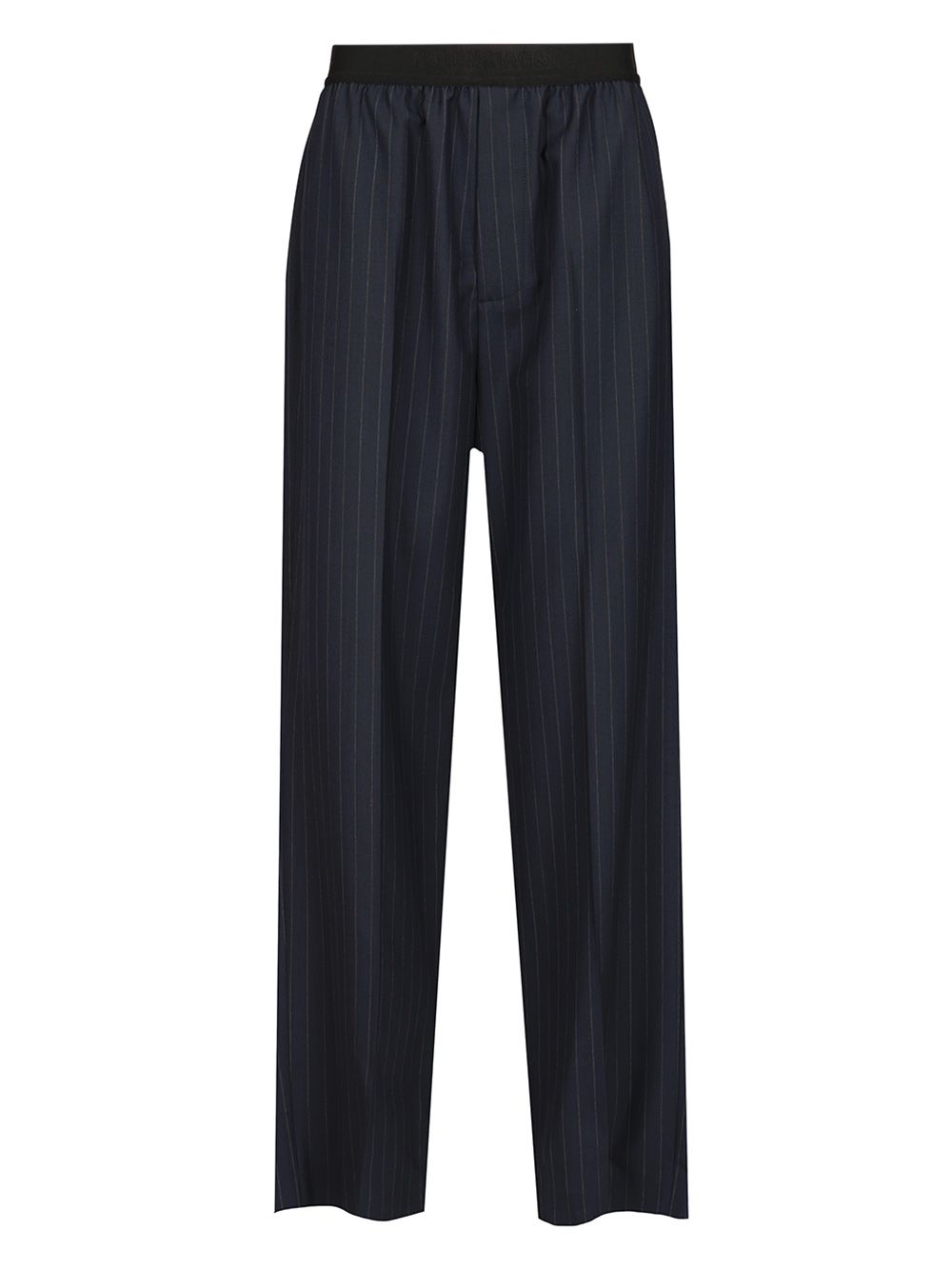 Balenciaga Pinstriped  With Elasticated Waist Trousers - Blue | 6fe81f45da56dc49f7e09f3028973d749ecb19b6
