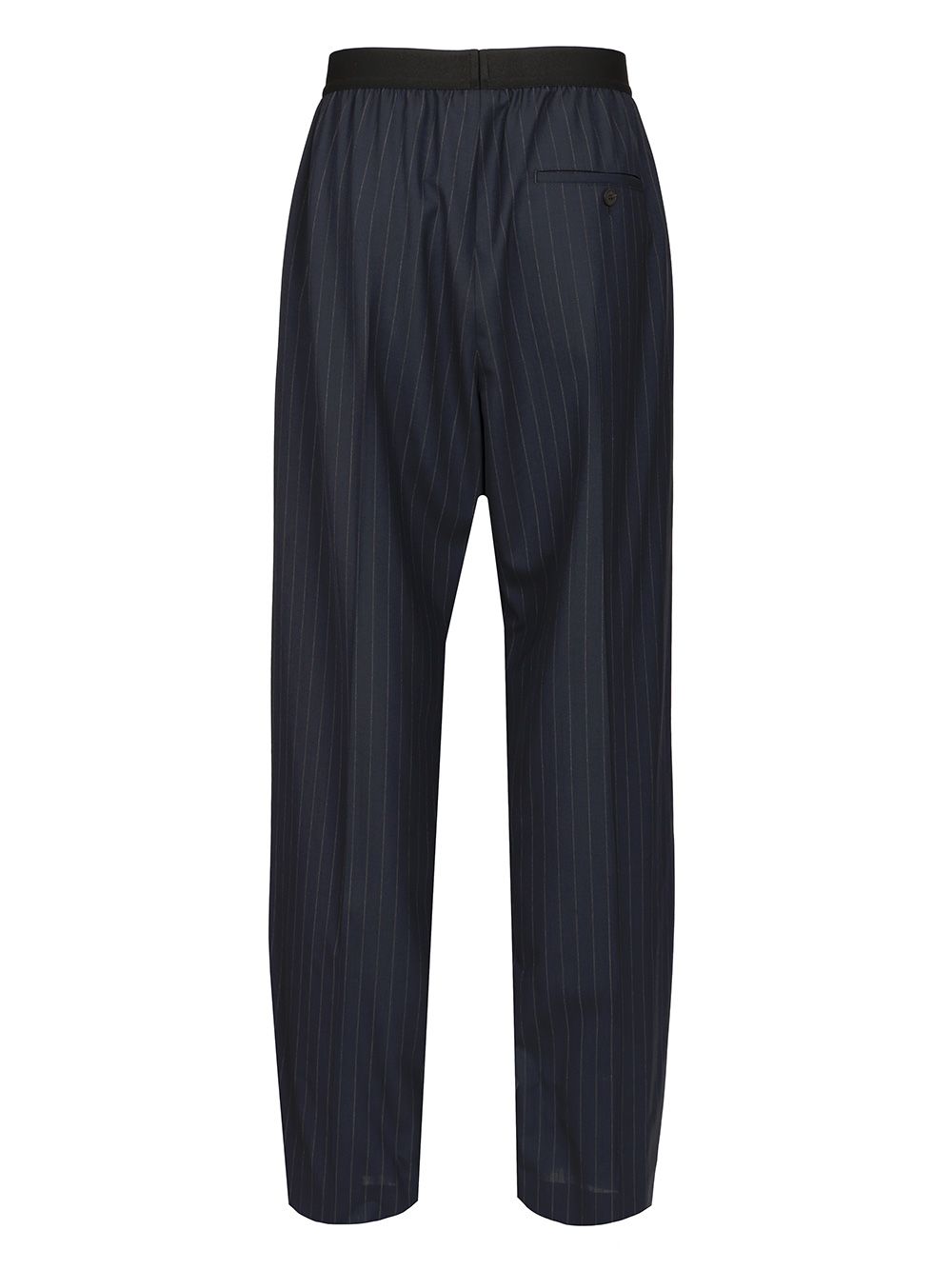 Balenciaga Pinstriped  With Elasticated Waist Trousers - Blue | 9672dc686ffe50e21ea954e015cd5565276ed1f1