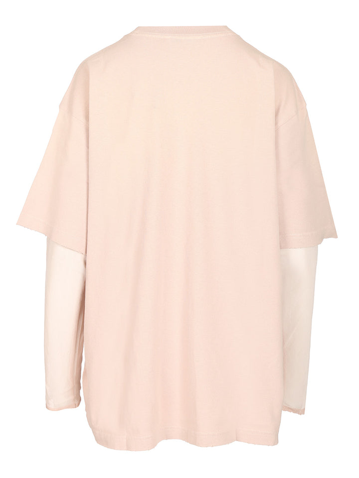 Acne Studios Printed Layered T-Shirt - Rose | 9565d00337b65a9c23cd0eda92e448e87c5e3f05