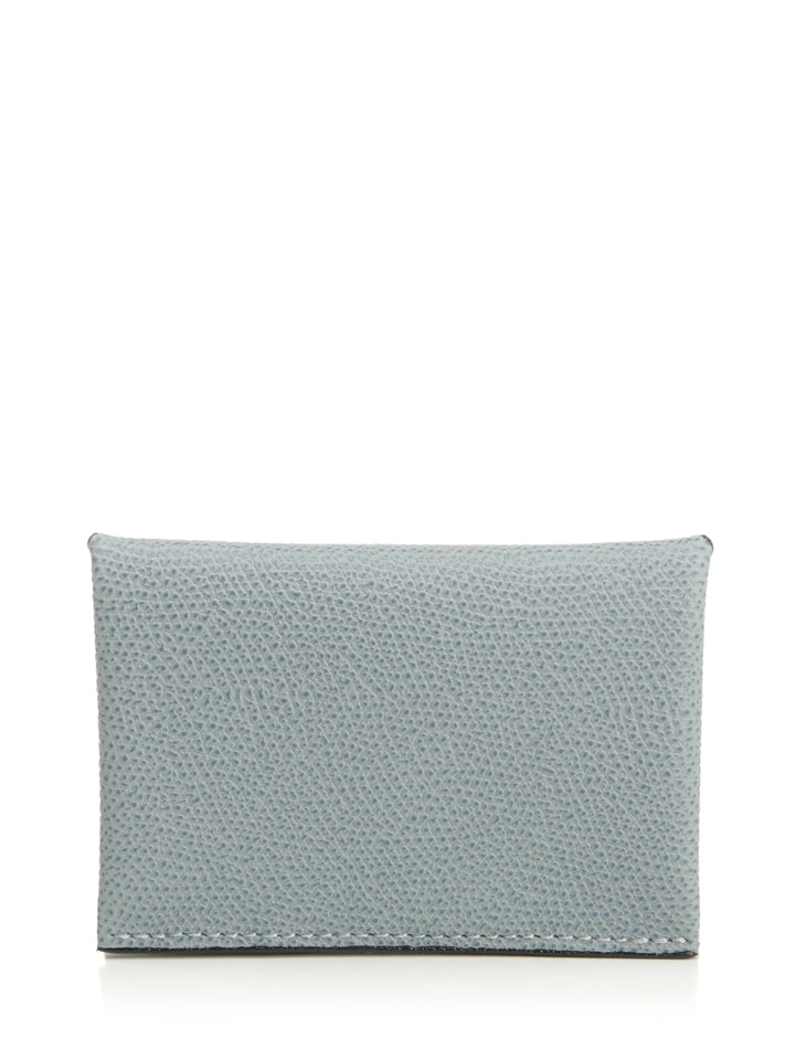 Valextra Button Card Holder Wallets - Light blue | 9e38093bfbbdceb38bb3e85fdf3f910f0dfc4e16