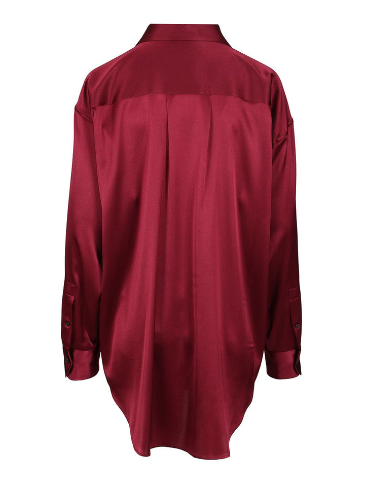 Tom Ford Stretch Silk Satin Shirt Shirts - Red | c9d90293c68307acd56d476bd3ac237a68a8bb35