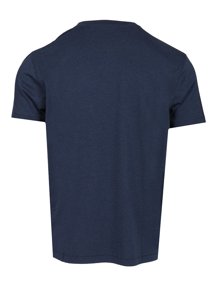 Tom Ford Crew Neck T-Shirt - Blue | 8385272530f3469428c2d29dccf2ccb05d94dd0d