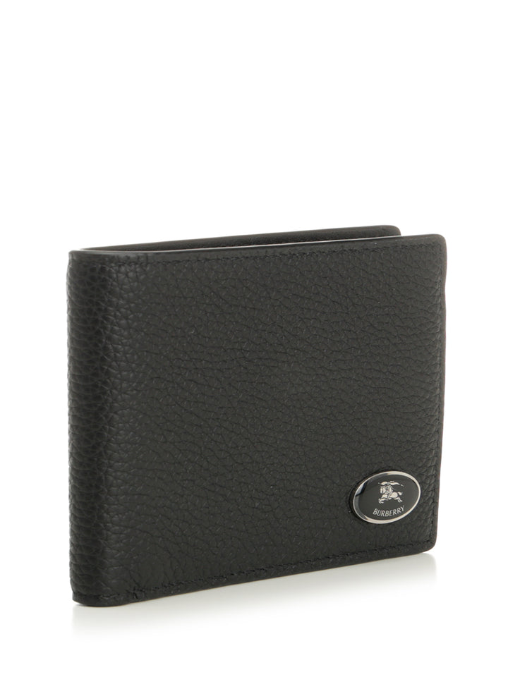 Burberry Logo Plaque Bifold Wallet Wallets - Black | 6e40cbedb1bcade968d50753233a532cea028aa1