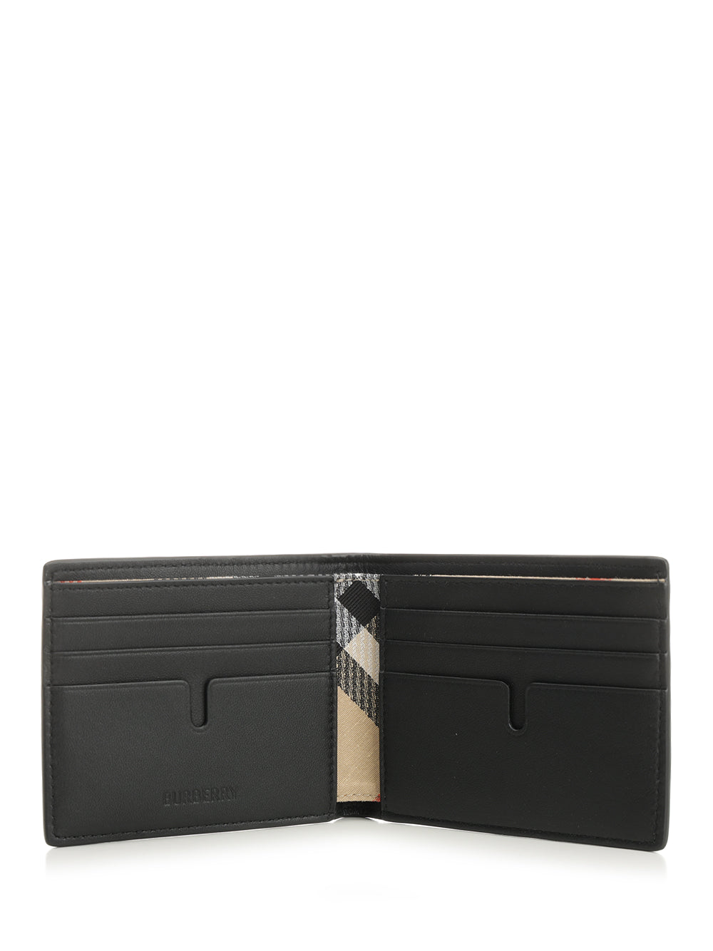 Burberry Logo Plaque Bifold Wallet Wallets - Black | 20b8b69ab7dd11c693be58fae0aafe926838ece8