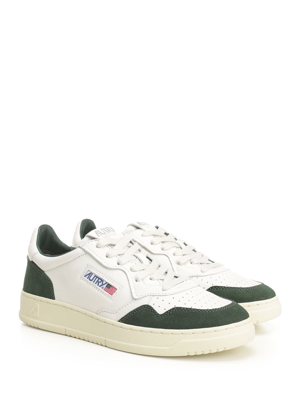 Autry  Medalist Low Sneakers - Green | d016c2495d6294fb014f13230f388bd2621d9e17
