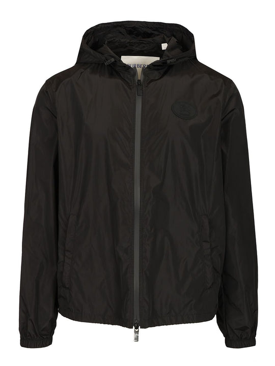 Burberry Knight Stamp Nylon Jacket Jackets Black