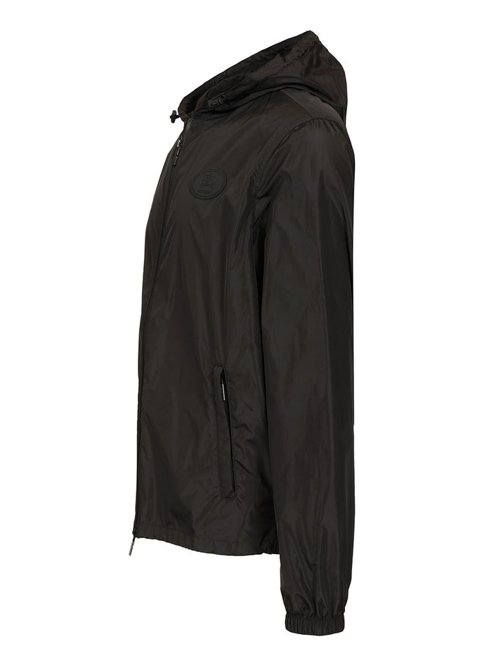 Burberry Burberry Knight Stamp Nylon Jacket Jackets - Black | 02902da6ea41c3f15a6b2375130267819710a214
