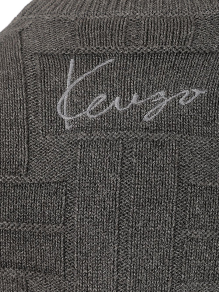 Kenzo Kenzo Weave Knitwear - Grey | b27fc51f0e2b7894bb822258e9c1642ecf000e94