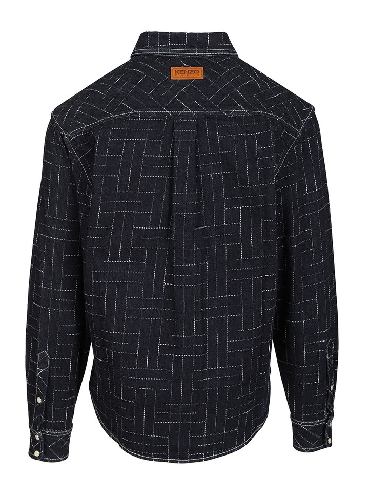 Kenzo Weave Shirts - Blue | 54770e592a5733f8f5b80c9cb73bfc4ab4a8dce1