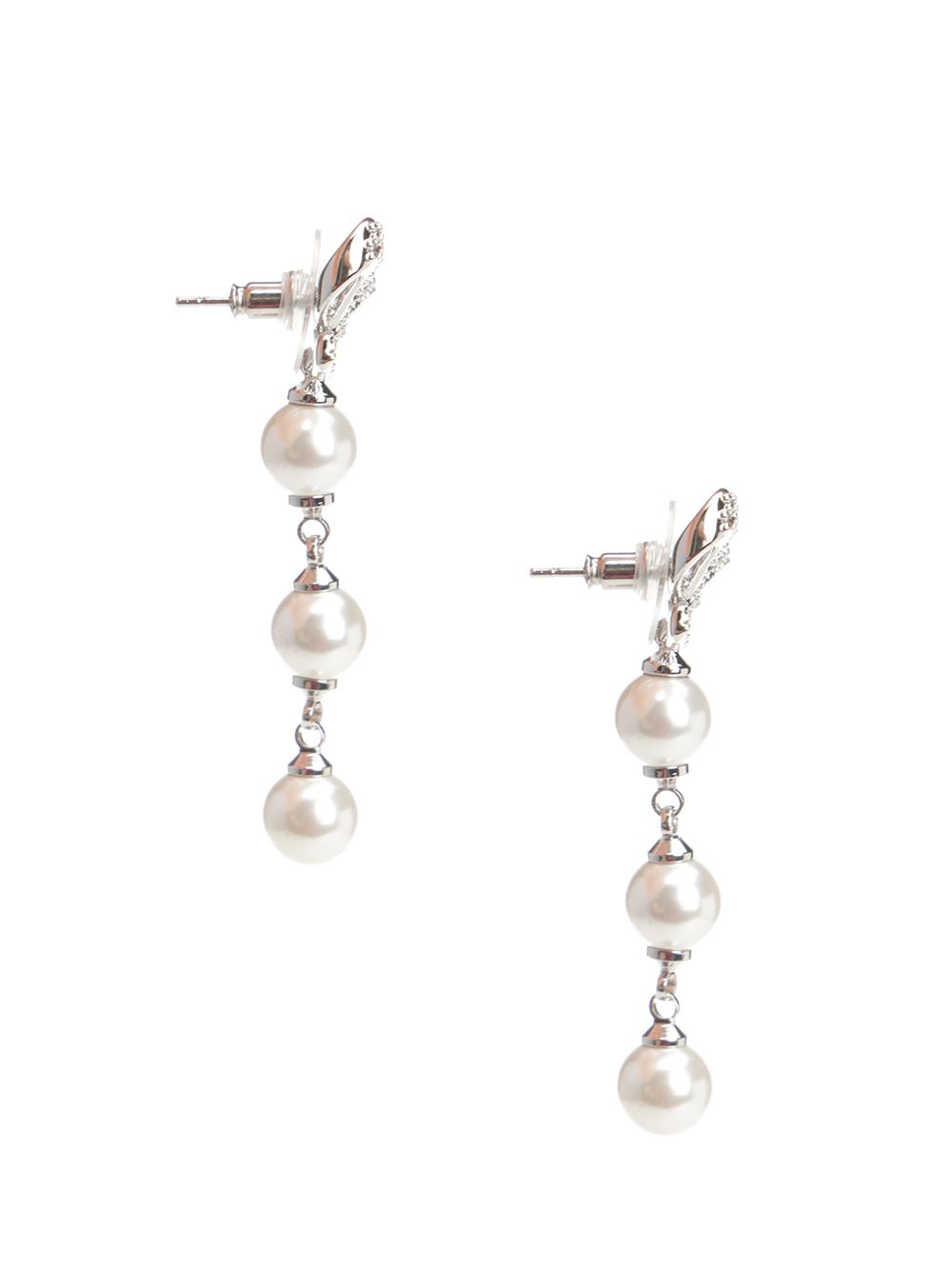 Self-Portrait Tiered Pearl Bow Earrings Jewelry - White | c0b2414d411c9380fdc7af75e956d2bb7c594dd3