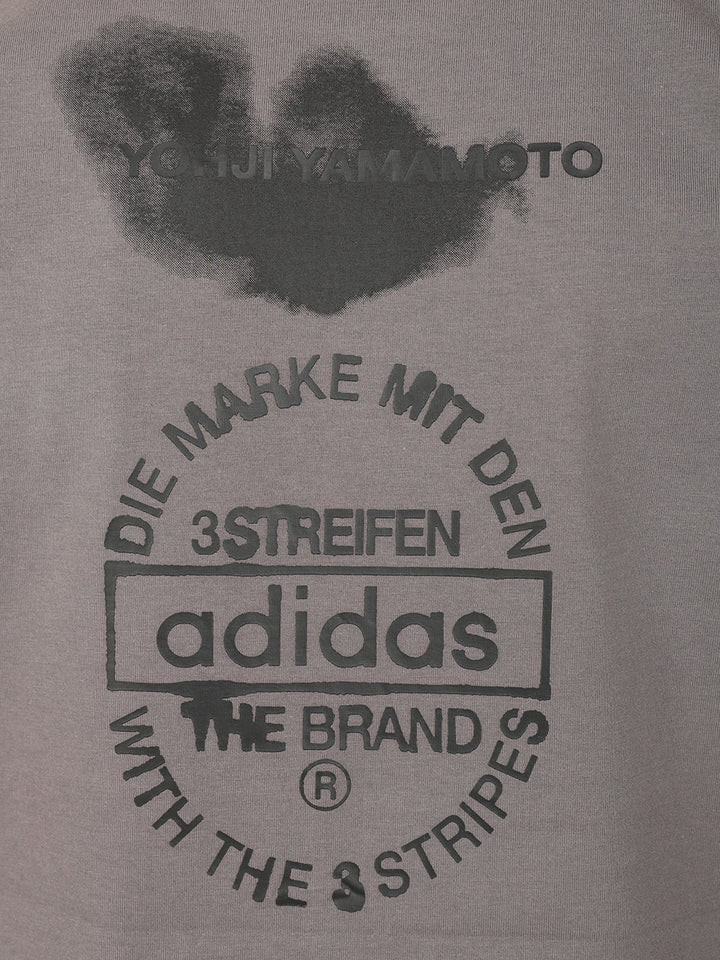 Adidas Y-3 Y-3 Graphic Short Sleeve Tee T-Shirt - Grey | e6f14bf7742c62604cc21df17562c0218d9d41a9