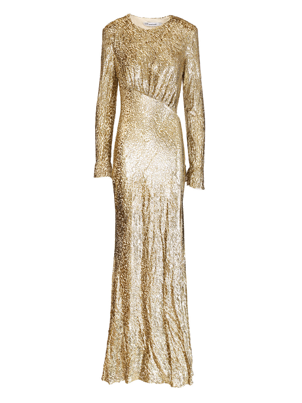 Self-Portrait Long Dress In Gold Thread Dresses - Gold | 7a4cf7101e921b87099803c53f0e1cdaef5a5fe9