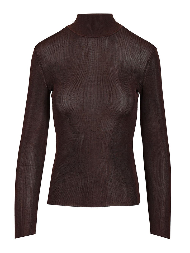 Self-Portrait Viscose Sweater Knitwear - Brown | 190c2790a8c50b0ac07b8436f13102bed743da38