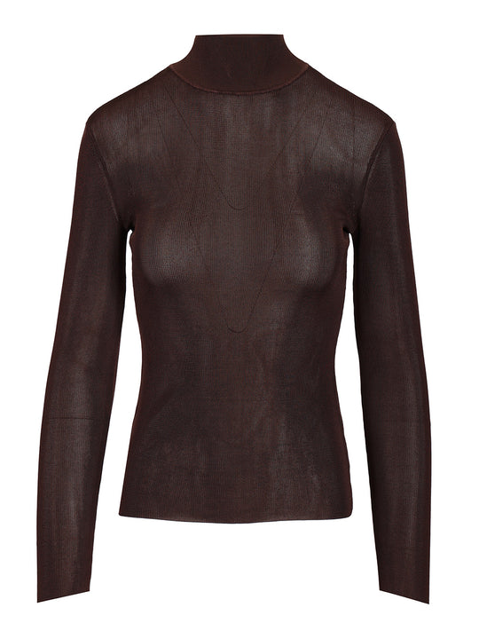 Viscose Sweater Knitwear Brown