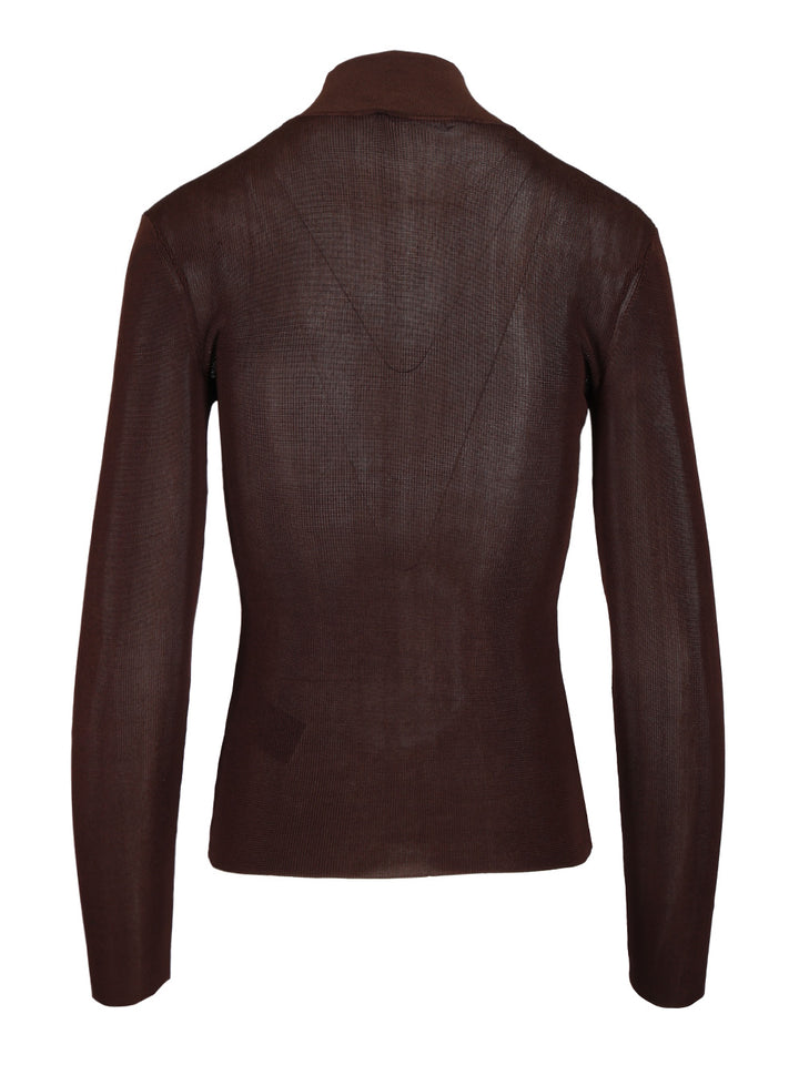 Self-Portrait Viscose Sweater Knitwear - Brown | 4d8f9eb6b8db51265d6260199636d7ddc8709be5