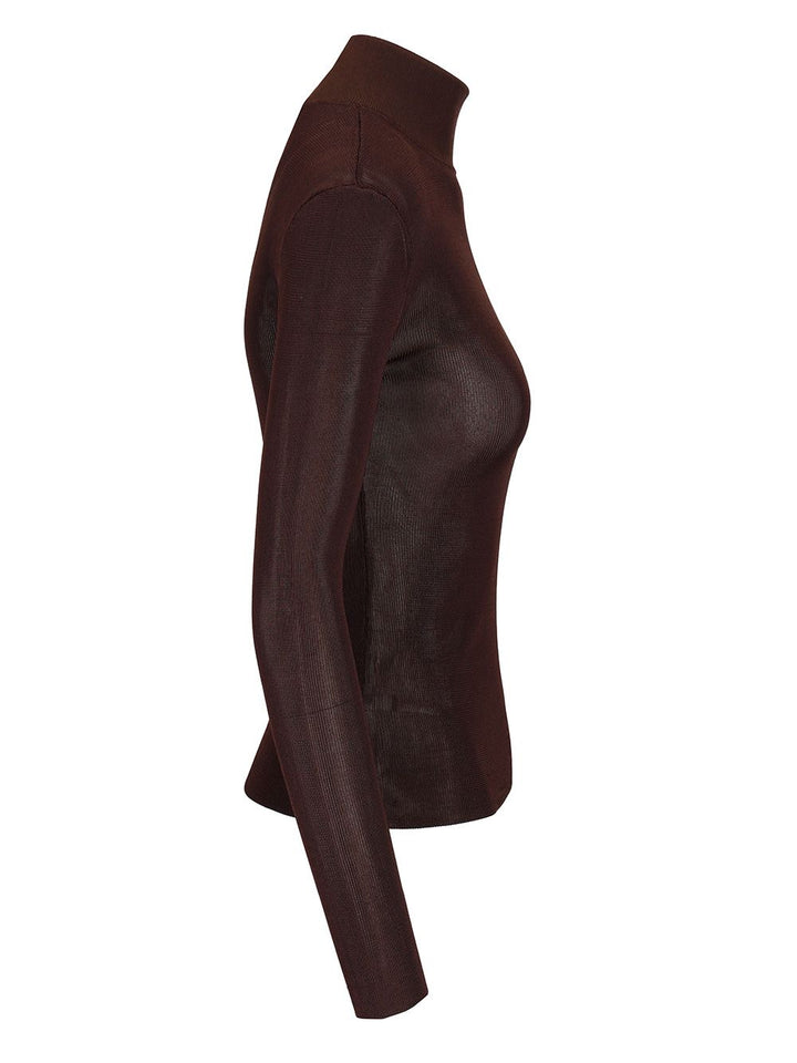 Self-Portrait Viscose Sweater Knitwear - Brown | 0f27c7d6b09738fce4a5f5ac8a347ecb8847ed1c