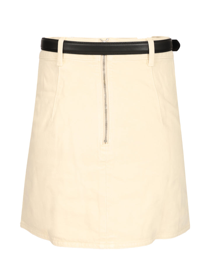 Self-Portrait Beaded Floral Denim Mini Skirt Skirts - White | 7b6bc03bc38b84ee1337e40b57a7496bf4fee24c