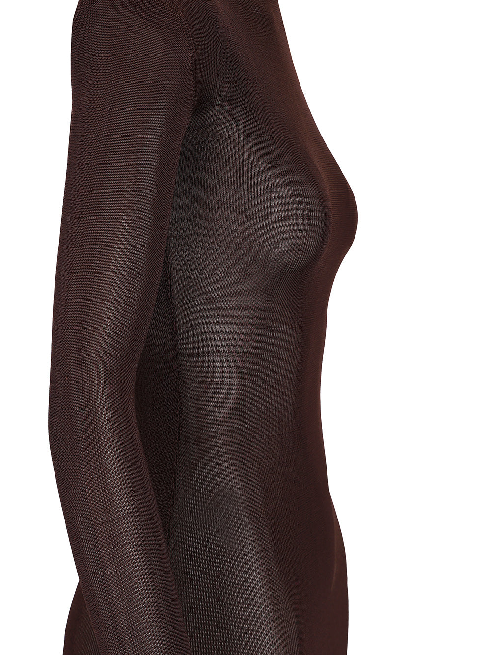Self-Portrait Long Viscose Knit Dress Dresses - Brown | 46dbc289cc0c72def74472141d8cf7acc6c3f917
