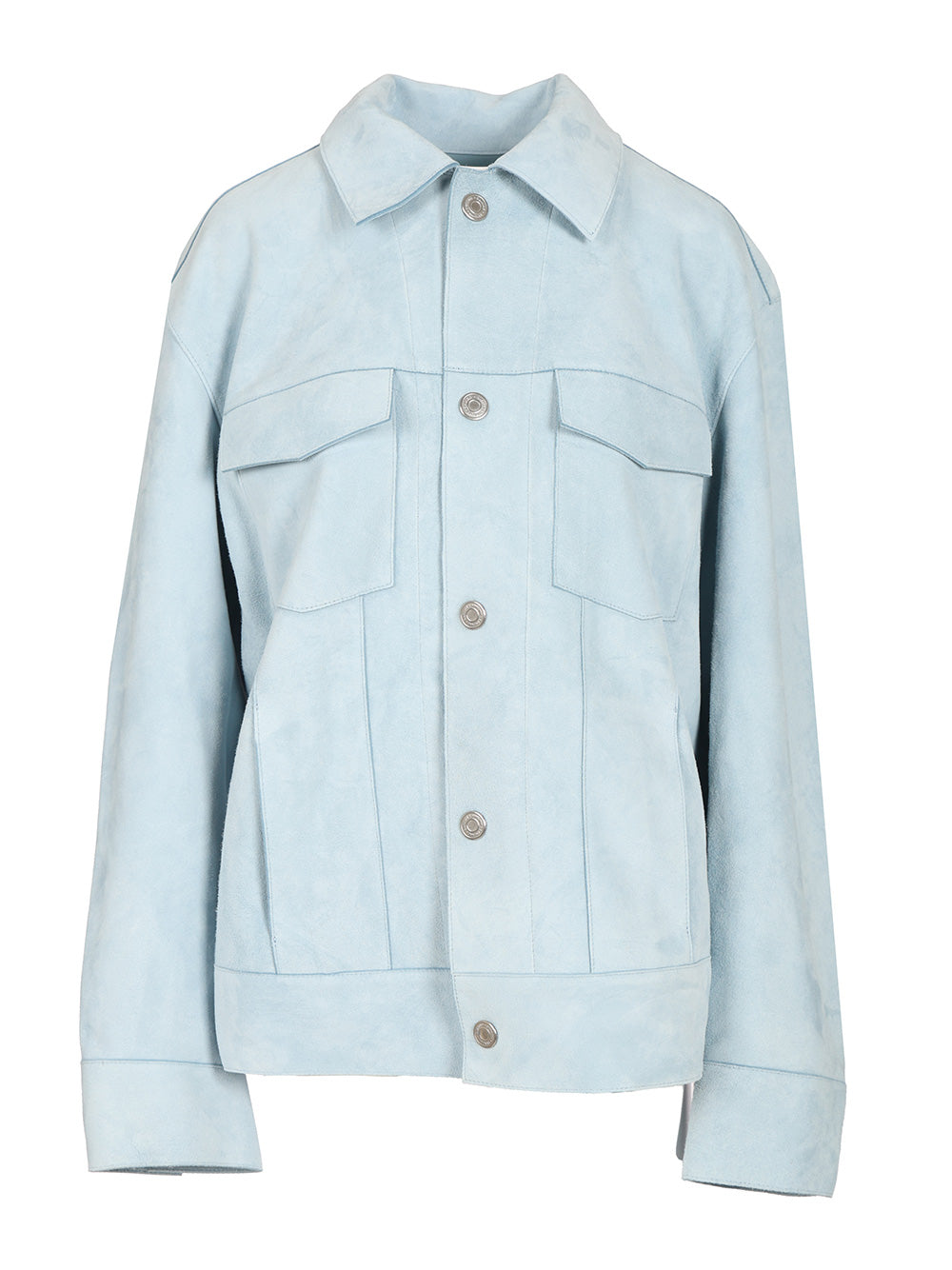 Ami Suede Jacket Shirts - Light blue | d503579e88df44a1a2f4b1b689b742df97159bf7