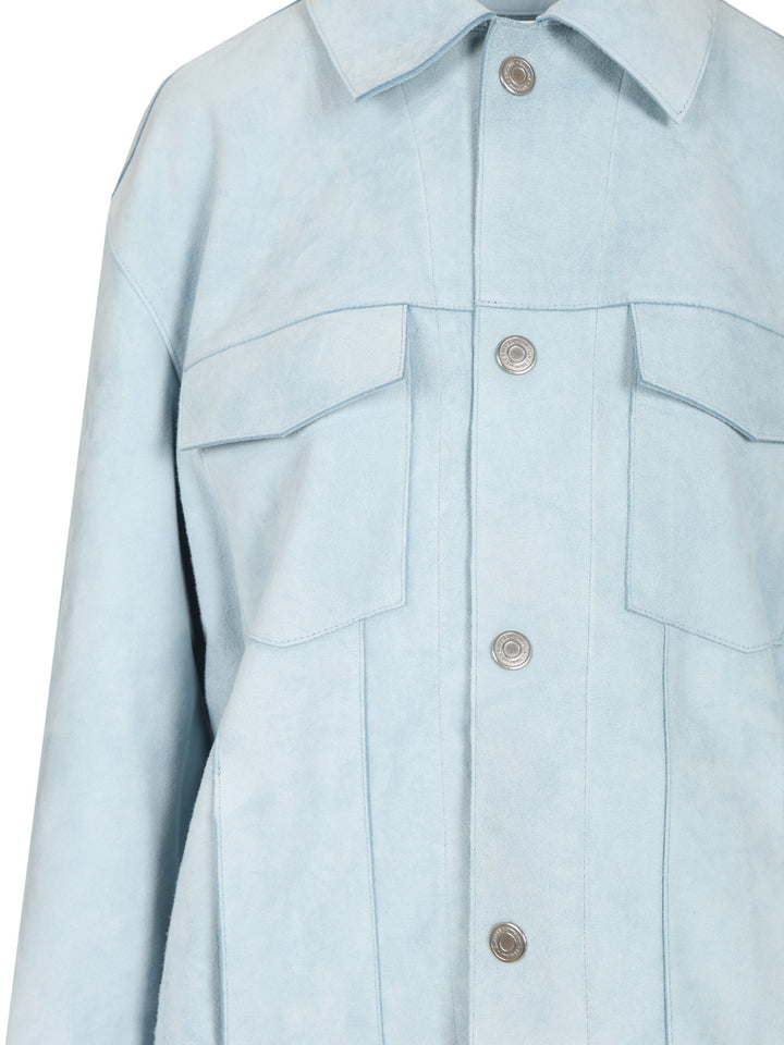Ami Suede Jacket Shirts - Light blue | b1bb4bfcdf5330463bd4eccd7e2e10274388168d