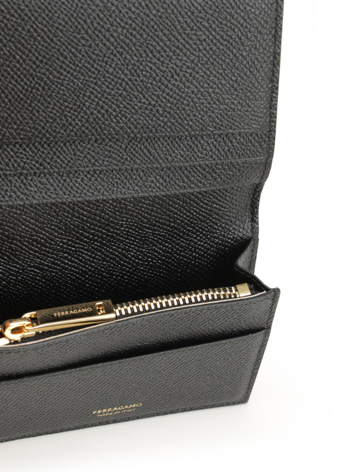 Ferragamo Gancini Wallets - Black | 2067476cd24019ce901c3377929f4a09467cdb72
