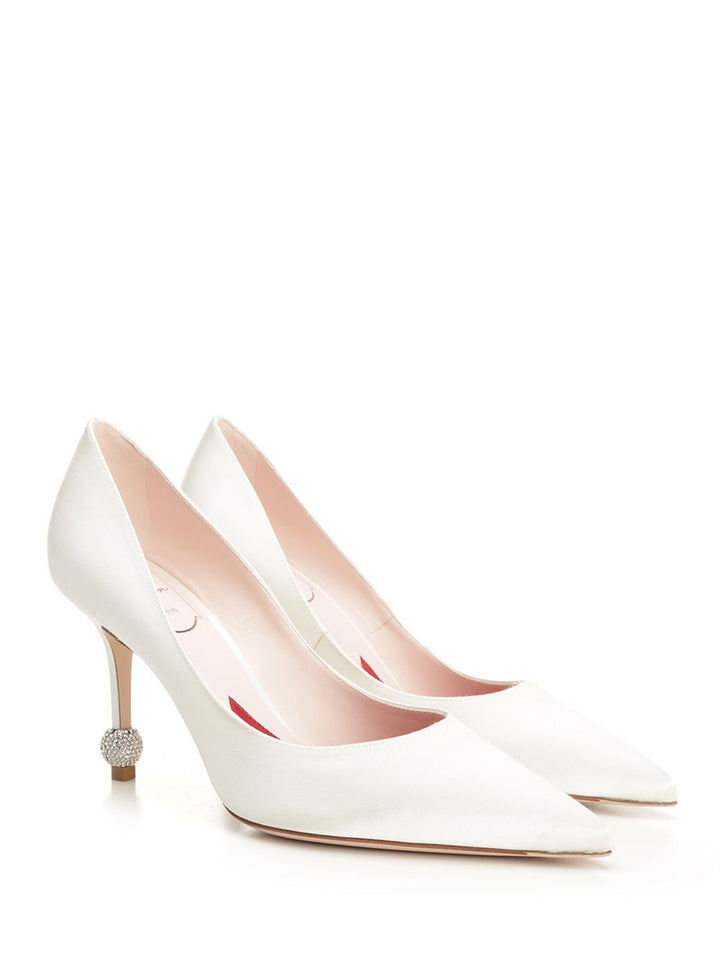 Roger Vivier Jewel Heel Pumps - White | 0b65b989c971c50d63cec188f8b2baaeb7b36fb5