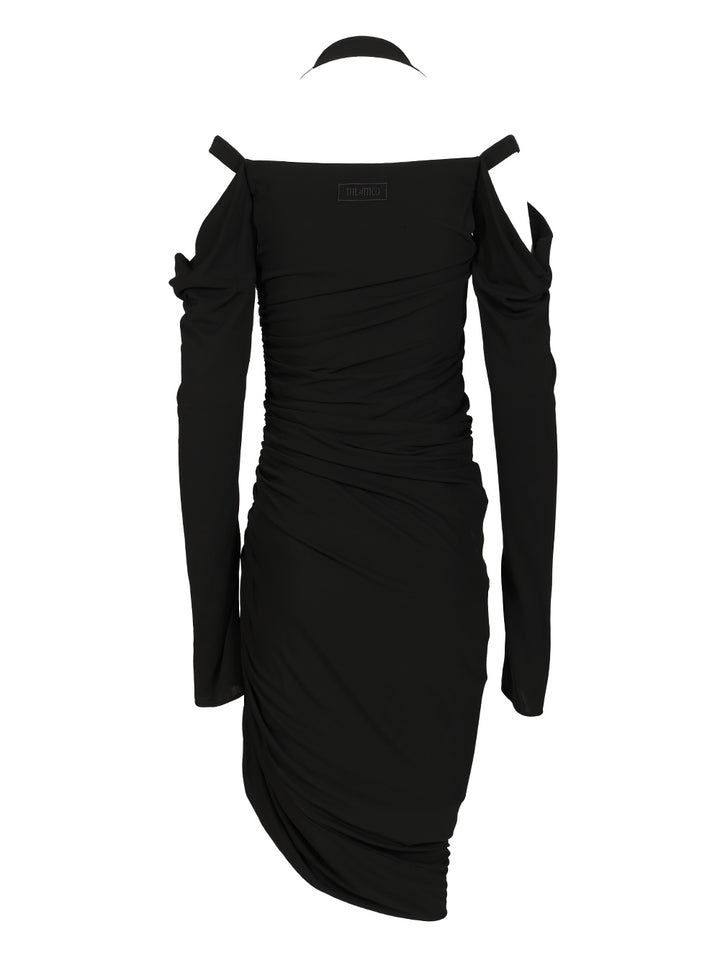 The Attico Crepe Midi Dress Dresses - Black | e210e77ccc9d19dbc518207658553cc680d434b2