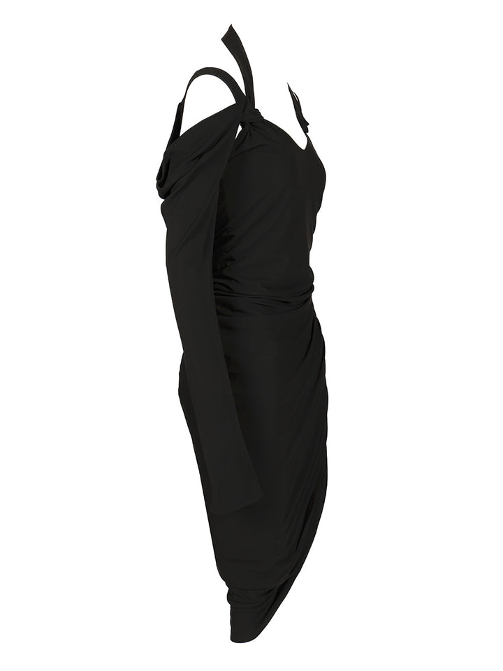 The Attico Crepe Midi Dress Dresses - Black | de54fadb135942ab33f0e61b6eb3e256de1ad59c