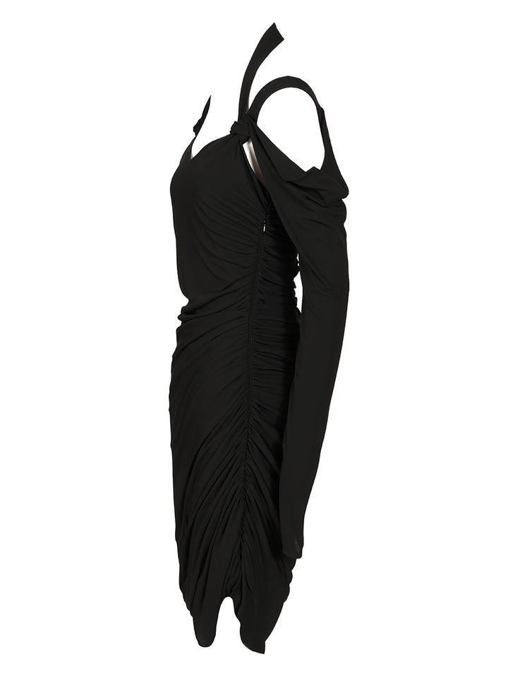 The Attico Crepe Midi Dress Dresses - Black | e11e12d630c1067877b6b363c1f30f4f5e38580d