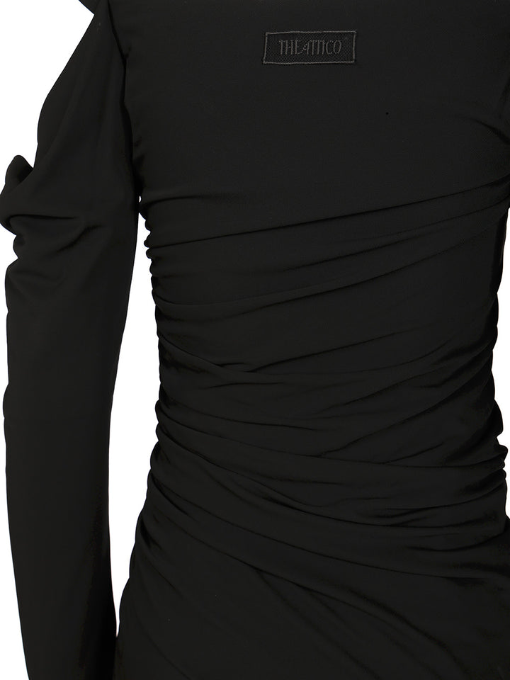 The Attico Crepe Midi Dress Dresses - Black | 689475f736021a0444c5031f98d20cc97ac90b1a