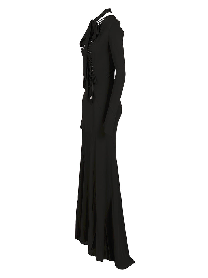 The Attico Crepe Midi Dress Dresses - Black | 381fef8064ae2c0ec079577515463e6a0b92f173