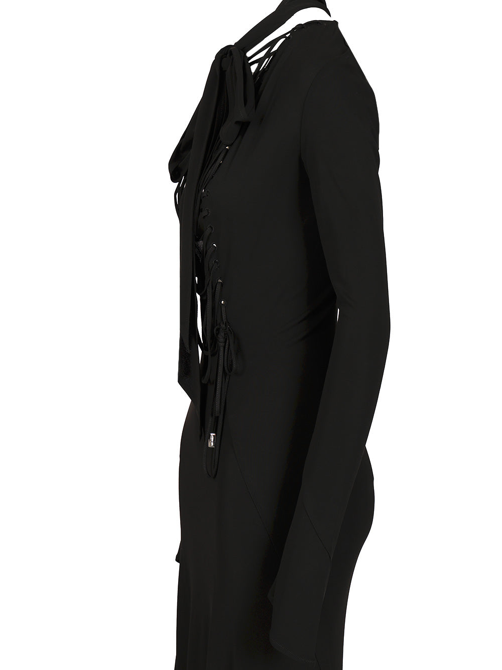 The Attico Crepe Midi Dress Dresses - Black | f031653fc9851f35a429f7b04dba14a2294d177a