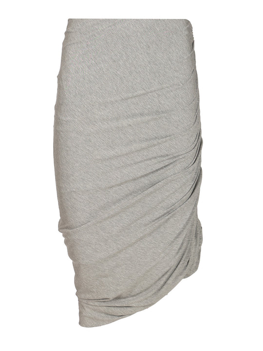 Gathered Midi Skirt Skirts Grey