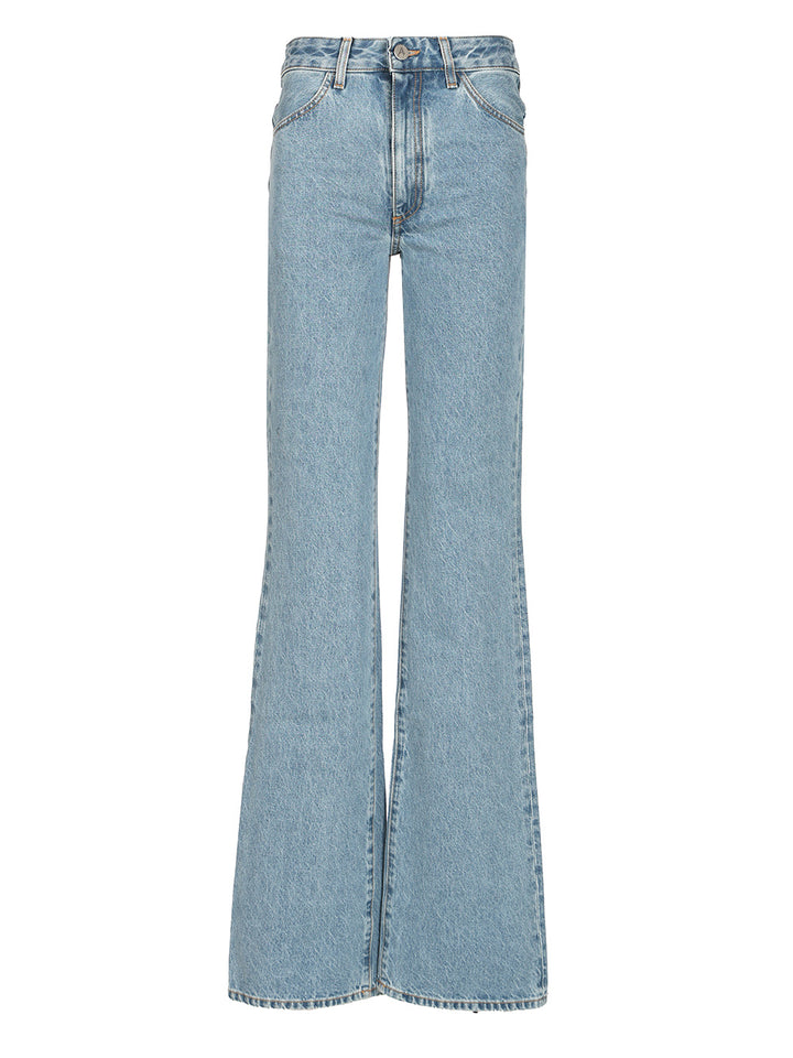 The Attico Denim Long Trousers Jeans - Light blue | 13217be019063bd621fb7c8a6c4b017c693abd54