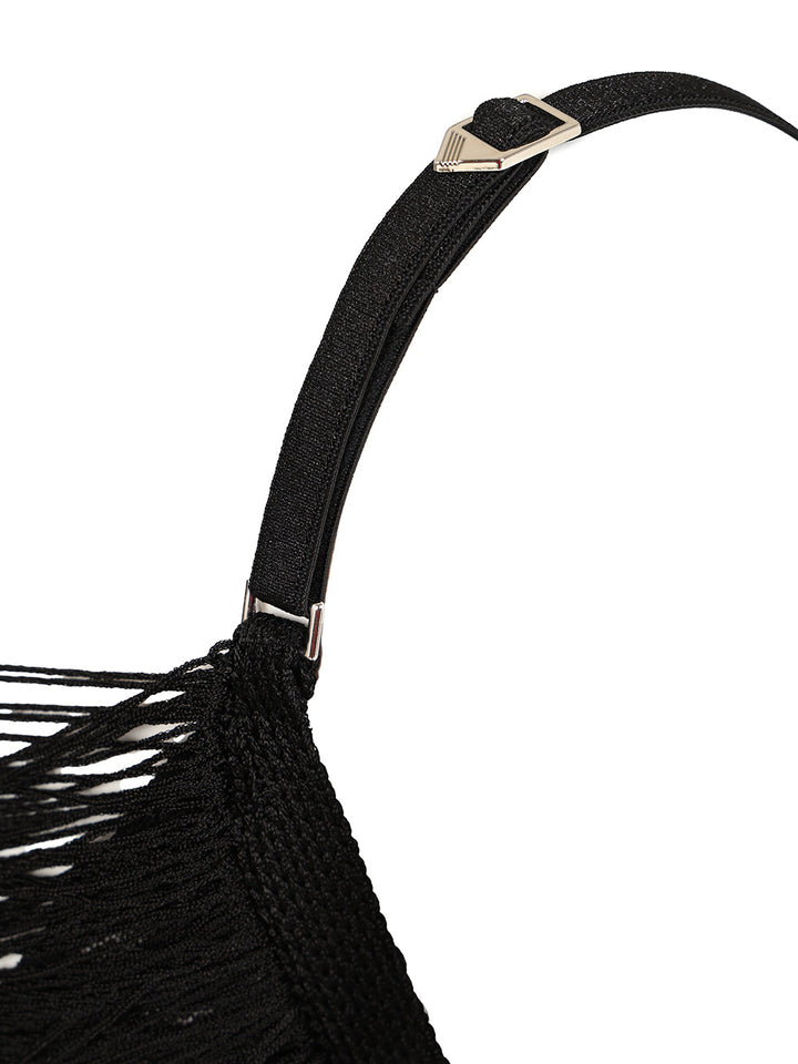 The Attico Fringe Mini Dress Dresses - Black | defeaa2f68d84f1193c519c53f85f2ad398b9f98