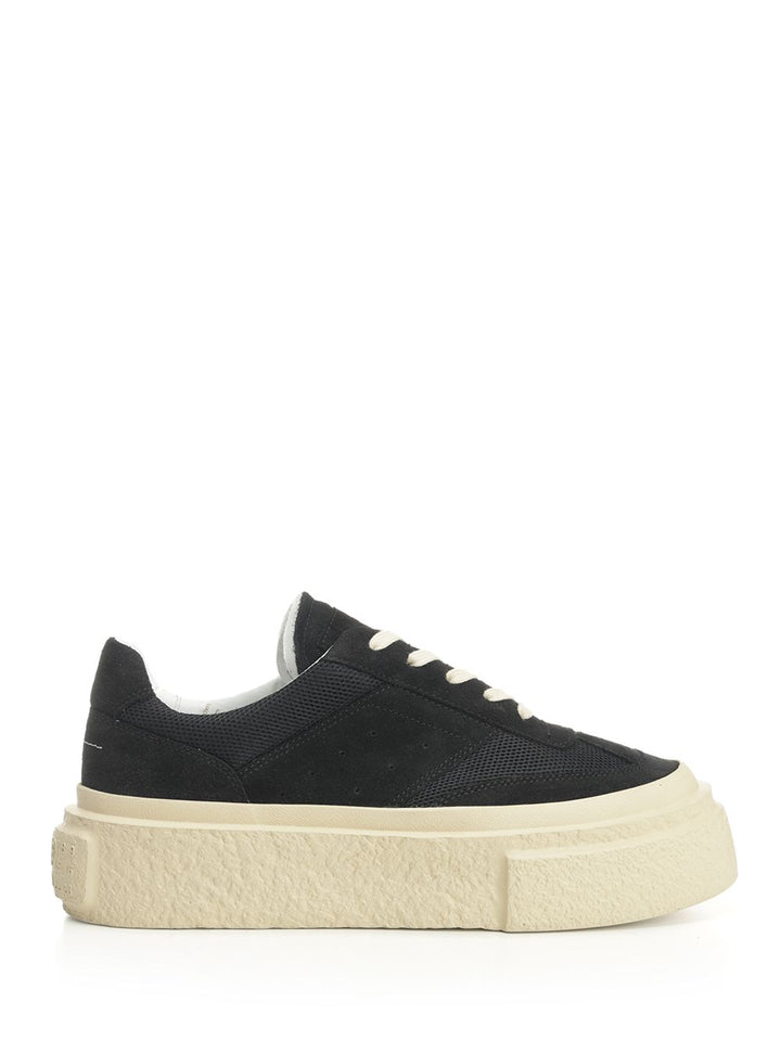 Mm6 Maison Margiela Suede And Fabric Sneakers - Black | 03c2453e811fc17bda64d7f1d5d148856352d955