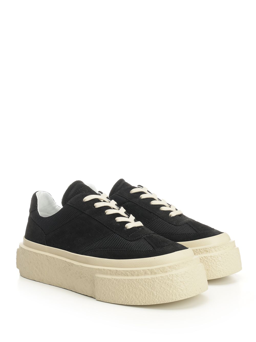 Mm6 Maison Margiela Suede And Fabric Sneakers - Black | 2dd7612f20c7d6407ddc1569c05e5644727e76a3